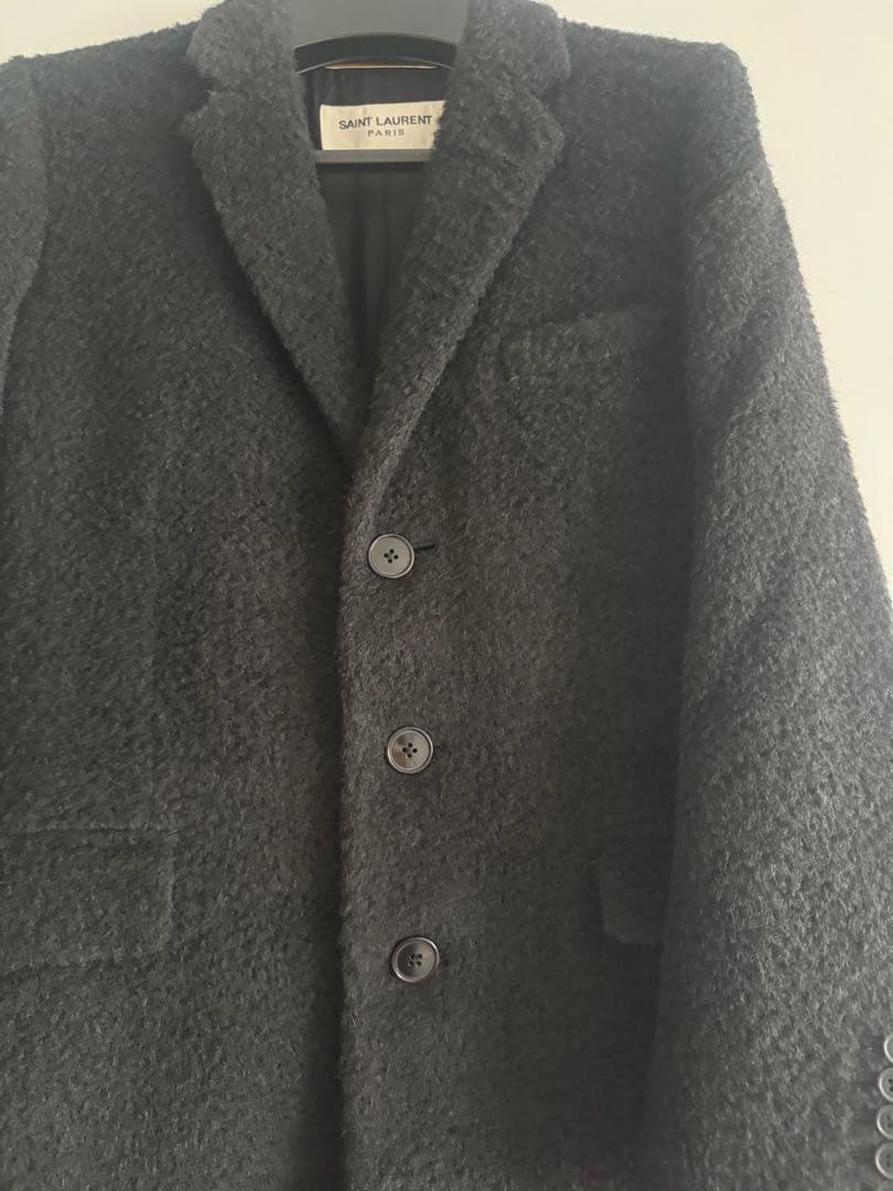 SAINT LAURENT ブラック チェスターコート