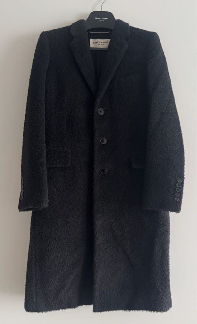 SAINT LAURENT ブラック チェスターコート