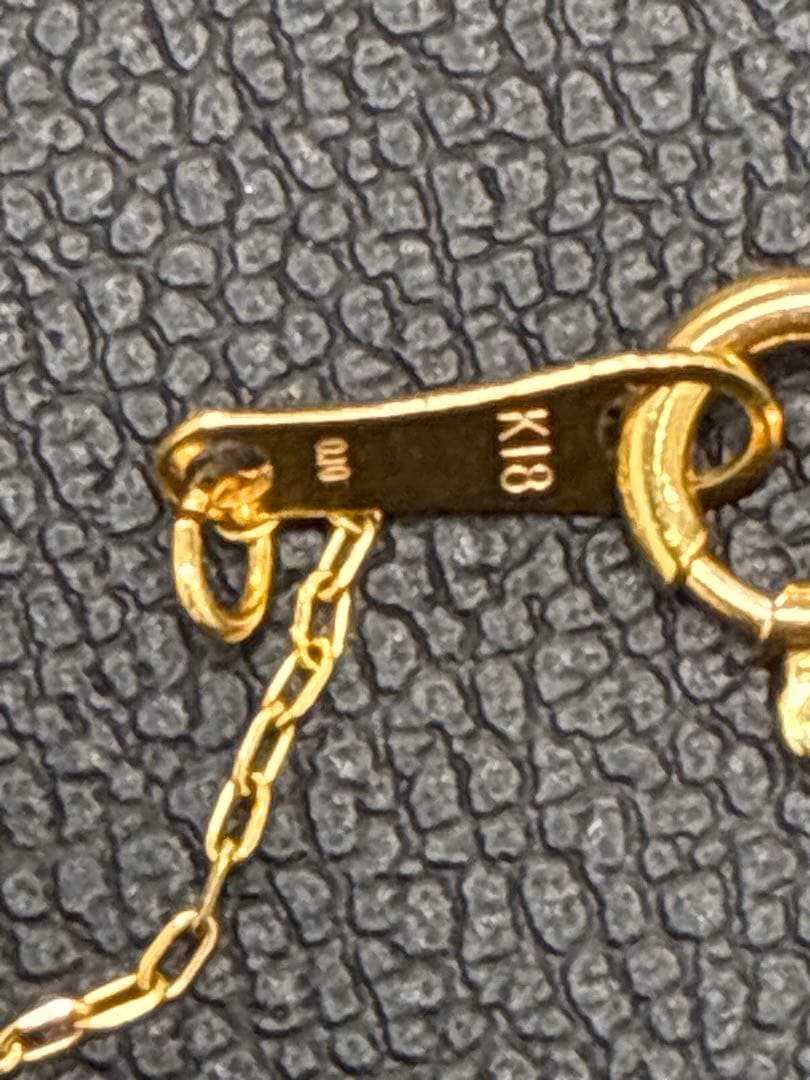 K18 一粒ダイヤ ネックレス｜18金 刻印あり｜約0.8g｜シンプル 華奢