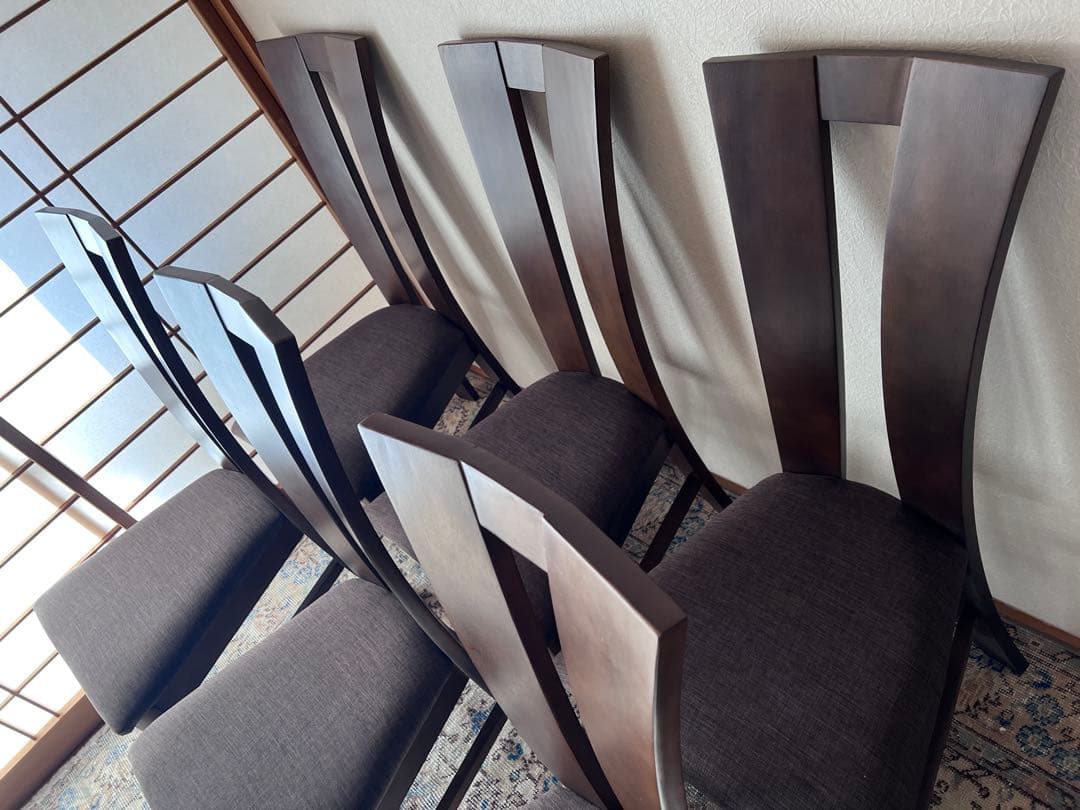 あおいさんごさん専用　 ダークブラウン ダイニングチェア 6脚セットのうち1脚