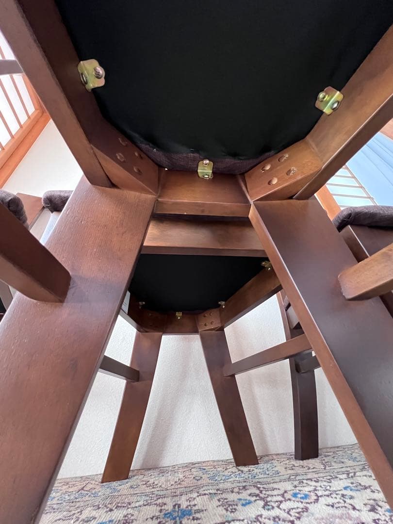 あおいさんごさん専用　 ダークブラウン ダイニングチェア 6脚セットのうち1脚