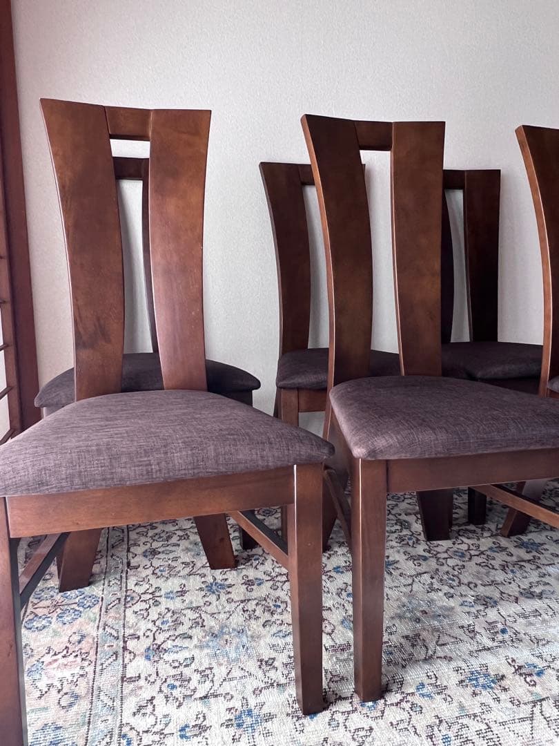 あおいさんごさん専用　 ダークブラウン ダイニングチェア 6脚セットのうち1脚