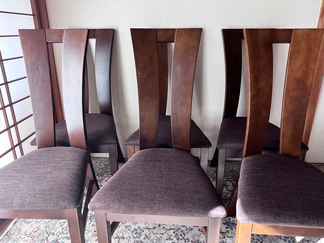 あおいさんごさん専用　 ダークブラウン ダイニングチェア 6脚セットのうち1脚