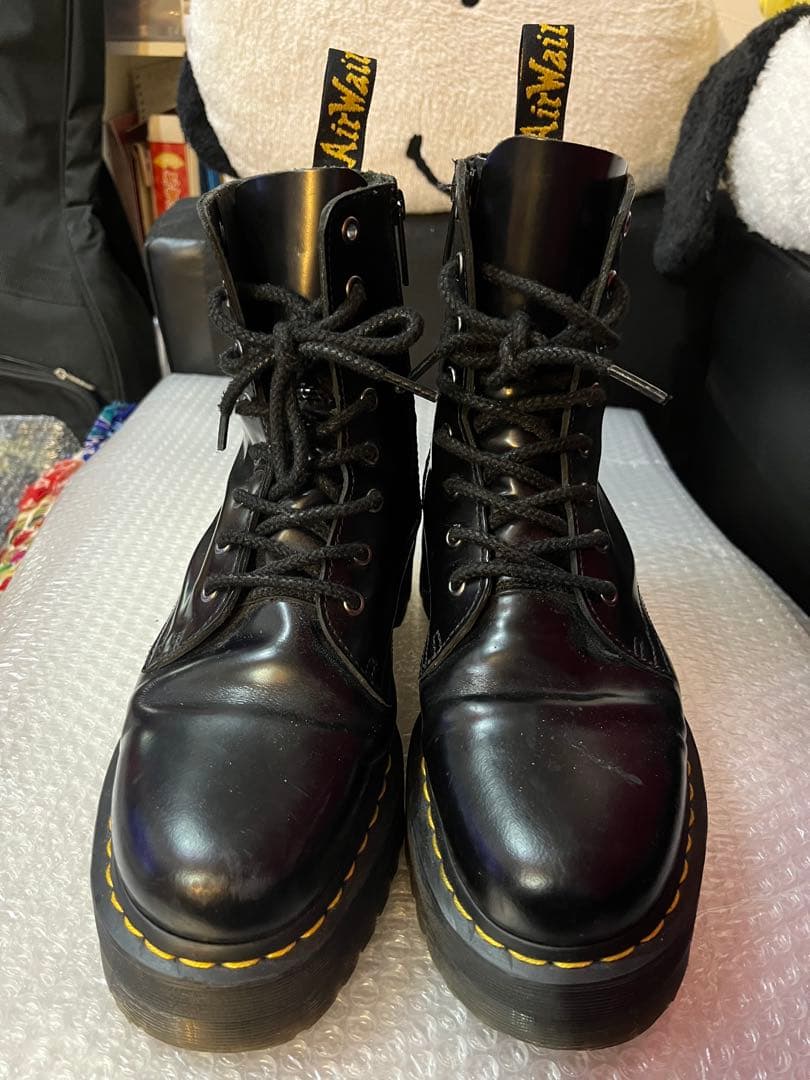 g*g様 Dr. Martens厚底人気のイエローステッチJADON UK8ファ