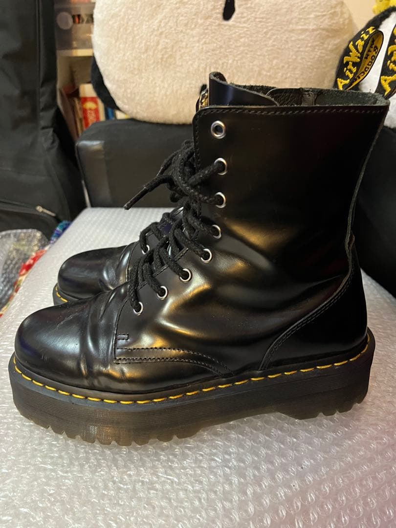 g*g様 Dr. Martens厚底人気のイエローステッチJADON UK8ファ