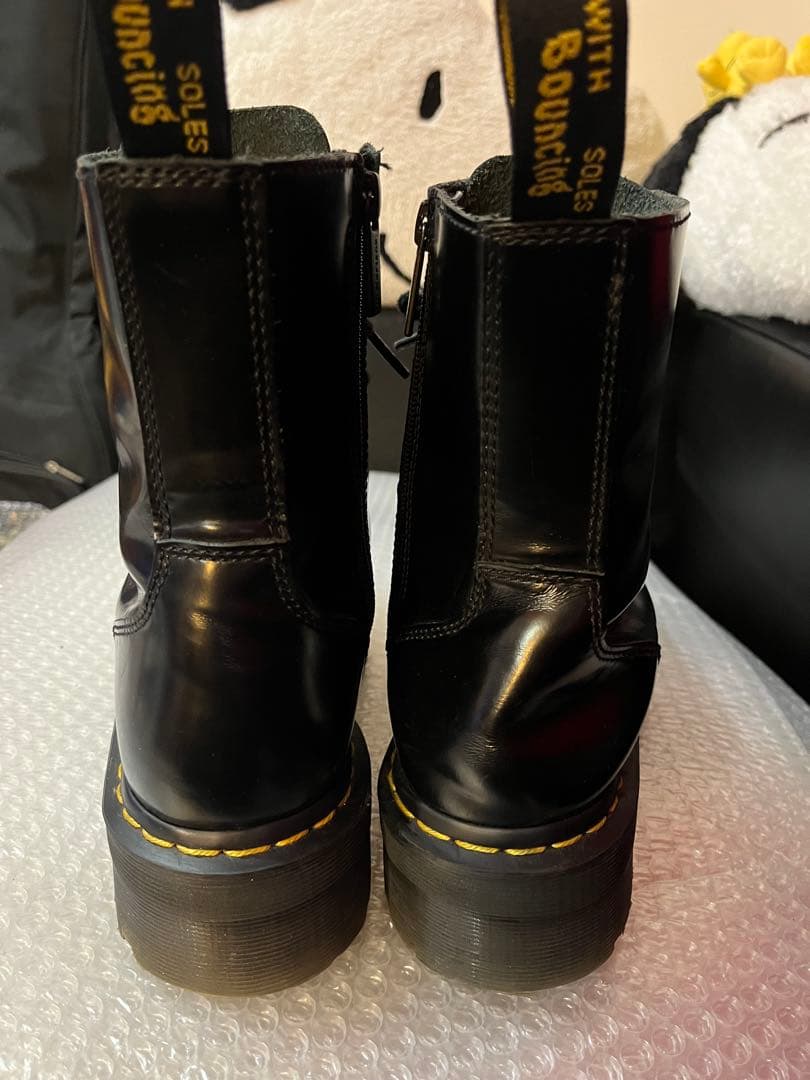 g*g様 Dr. Martens厚底人気のイエローステッチJADON UK8ファ