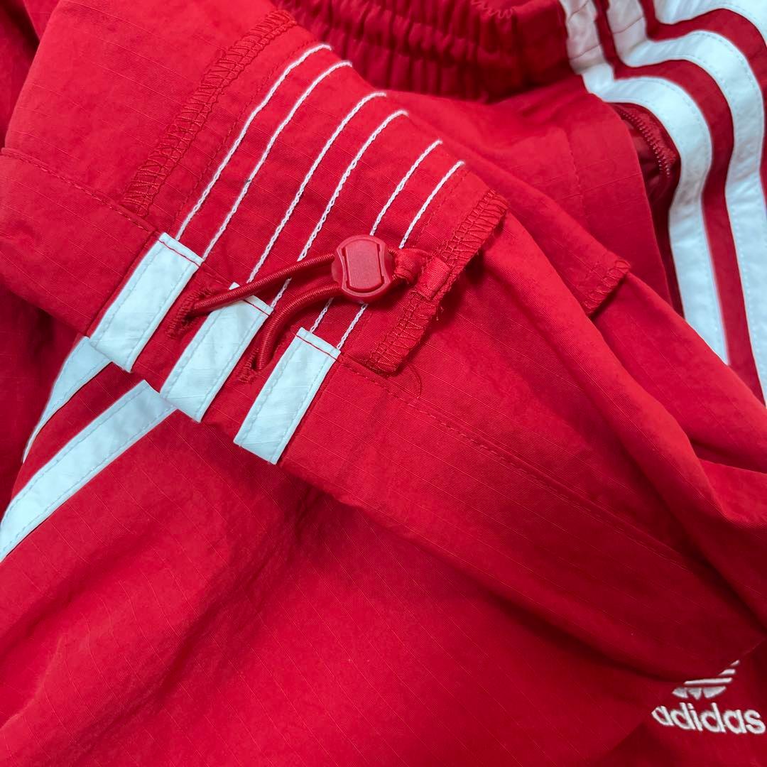 アディダス　メンズ スリーストライプス カーゴパンツ　赤　大きいサイズ