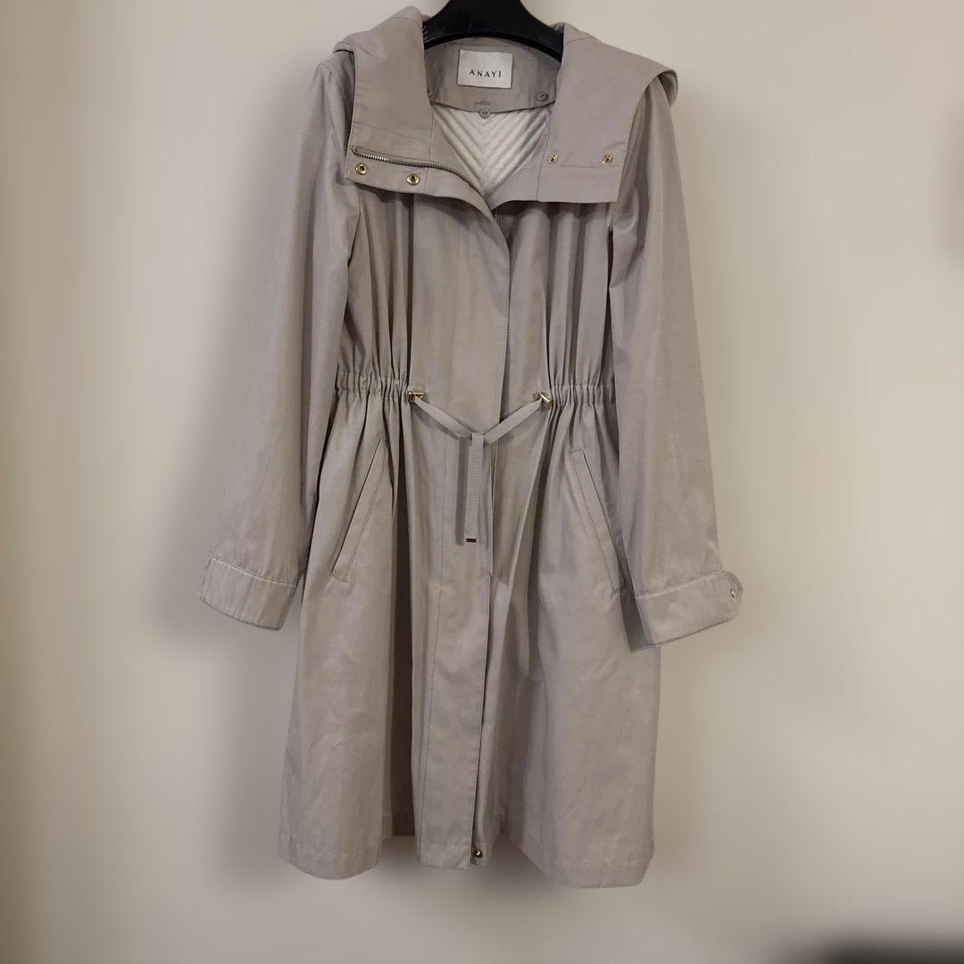 美品です❣️ ANAYI アナイ　トレンチコート フード付き