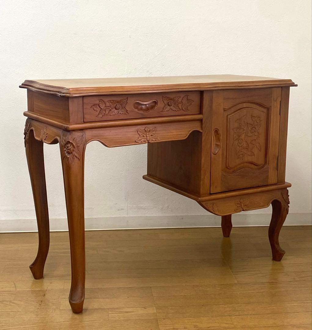 アンティーク コンソール ドレッサー テーブル デスク 彫刻 猫脚 インテリア