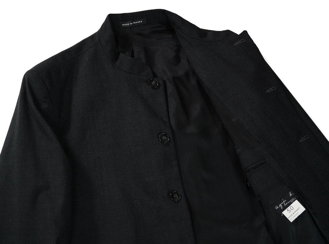 フランス製 agnes b. homme スタンドカラー ジャケット 50
