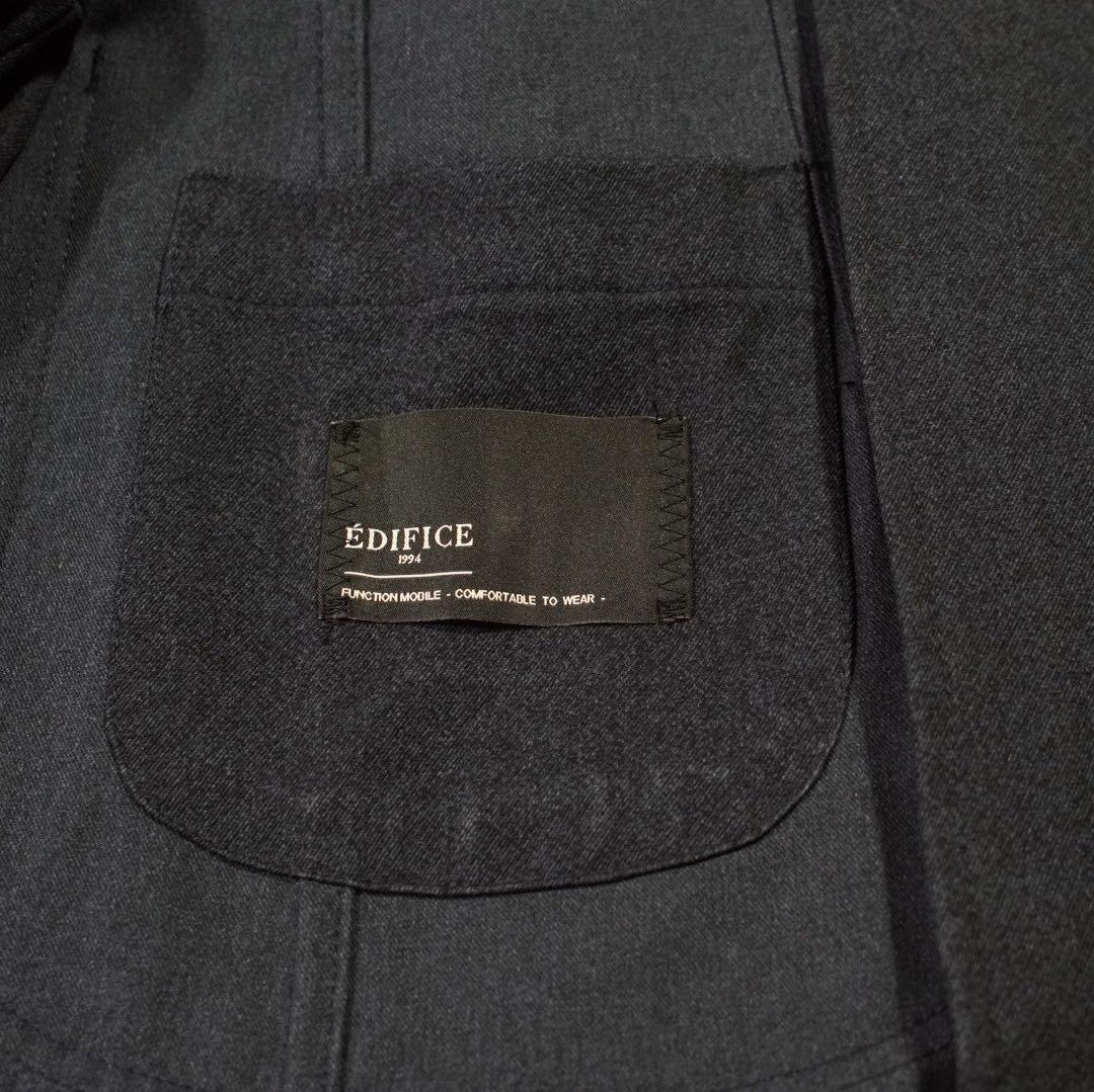 美品 ストレッチ《EDIFICE》2B セットアップ(46)ネイビー 手洗い可
