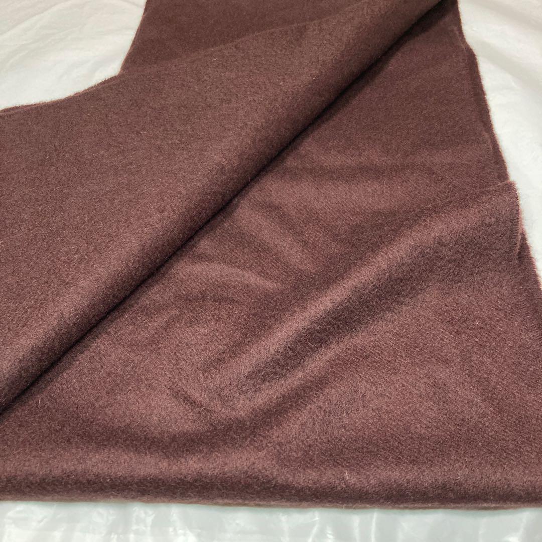 極美品 ジョンストンズ カシミヤ100％ マフラー ダークブラウン 国内正規品