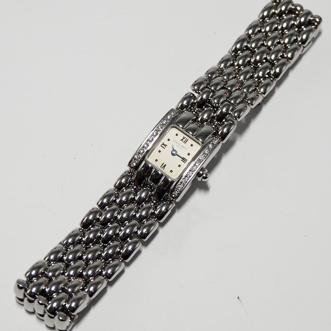 美品 ショーメ CHAUMET ケイシス スクエア ダイヤベゼル 腕時計 576