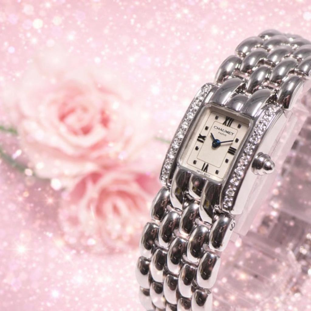 美品 ショーメ CHAUMET ケイシス スクエア ダイヤベゼル 腕時計 576