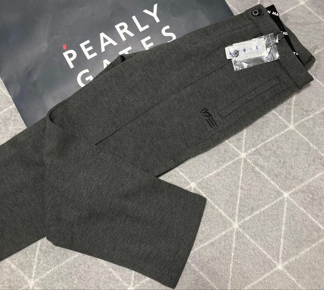 新品 パーリーゲイツ マスターバニー ソリストヒート ツイルパンツ(5)Lグレー