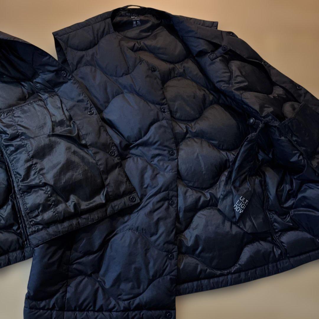 UNIQLO ウェーブキルト ベスト2枚 ブラック ネイビー