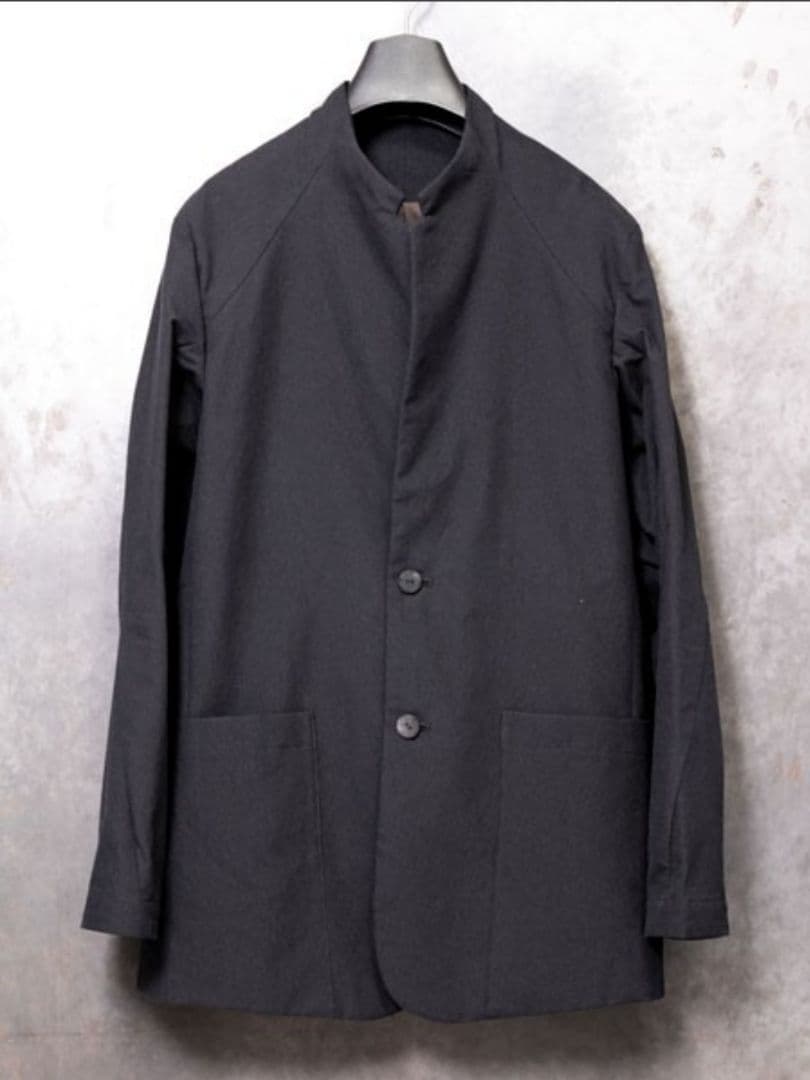 ジャケット・アウター DEVOA Jacket cotton nylon /BLACK