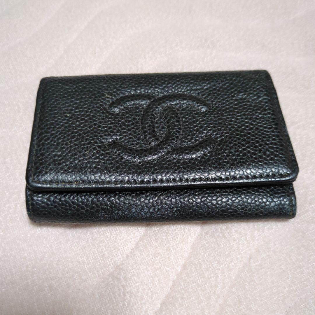 ちー☆ CHANEL 黒 レザー キーケース