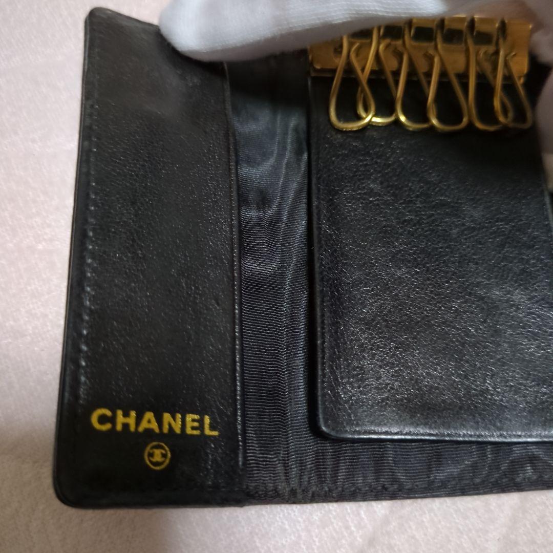 ちー☆ CHANEL 黒 レザー キーケース