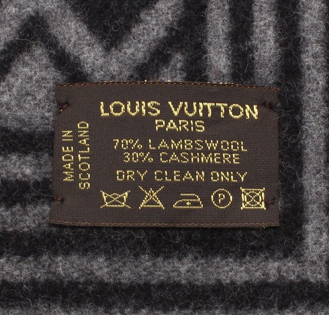 H2604 未使用 ルイヴィトン ウール カシミヤ ストライプ マフラー