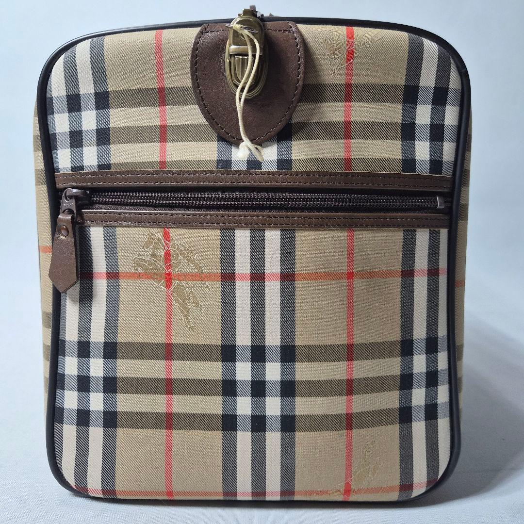 バーバリー ボストンバッグ ノバチェック 鍵付き