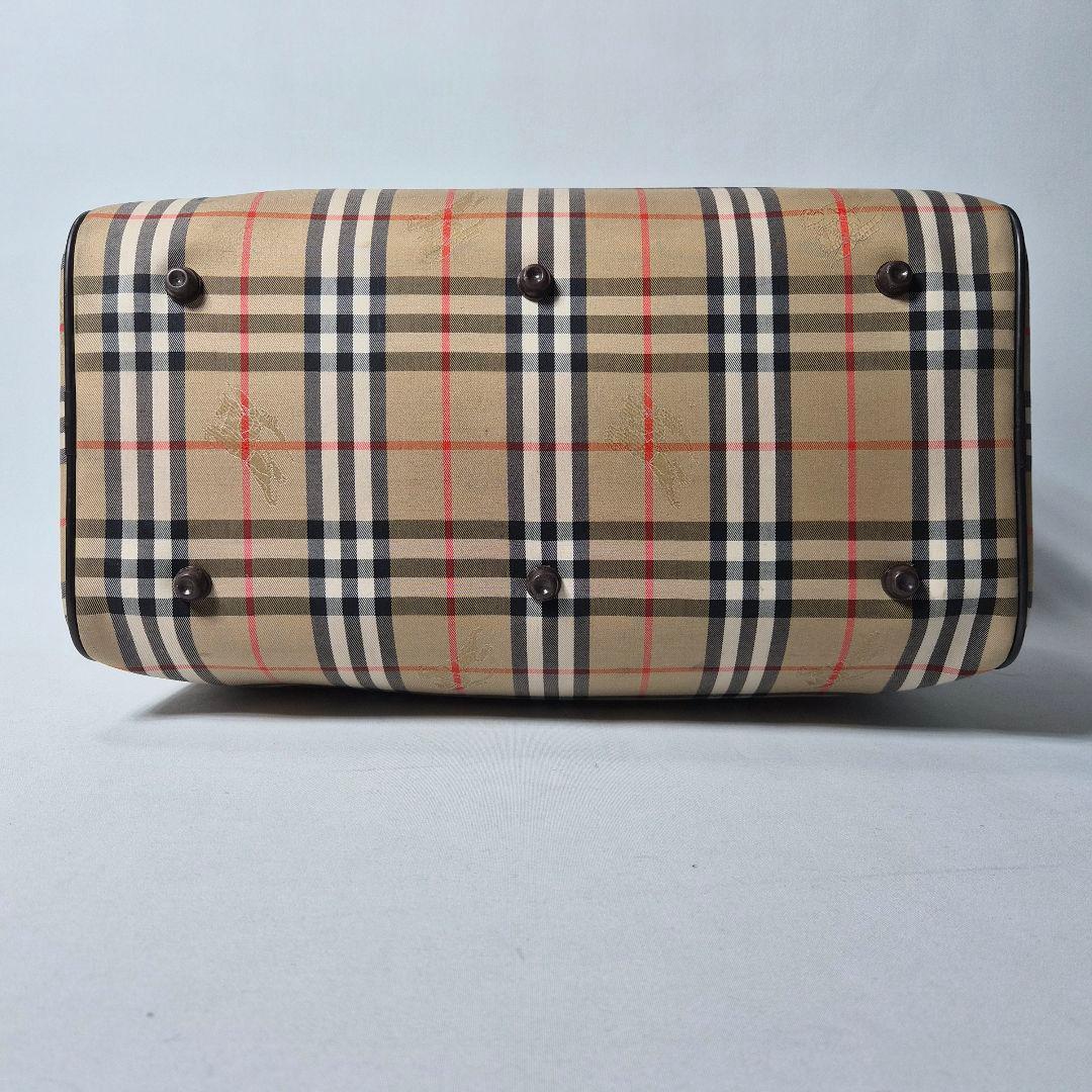 バーバリー ボストンバッグ ノバチェック 鍵付き