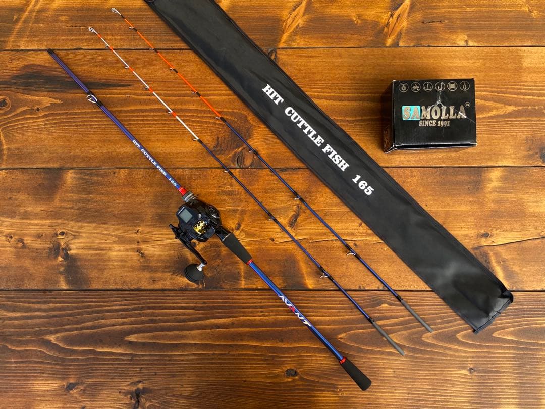 ジギングロッド　デジタルカウンター付きベイトリール　タイラバ　2wayティップ