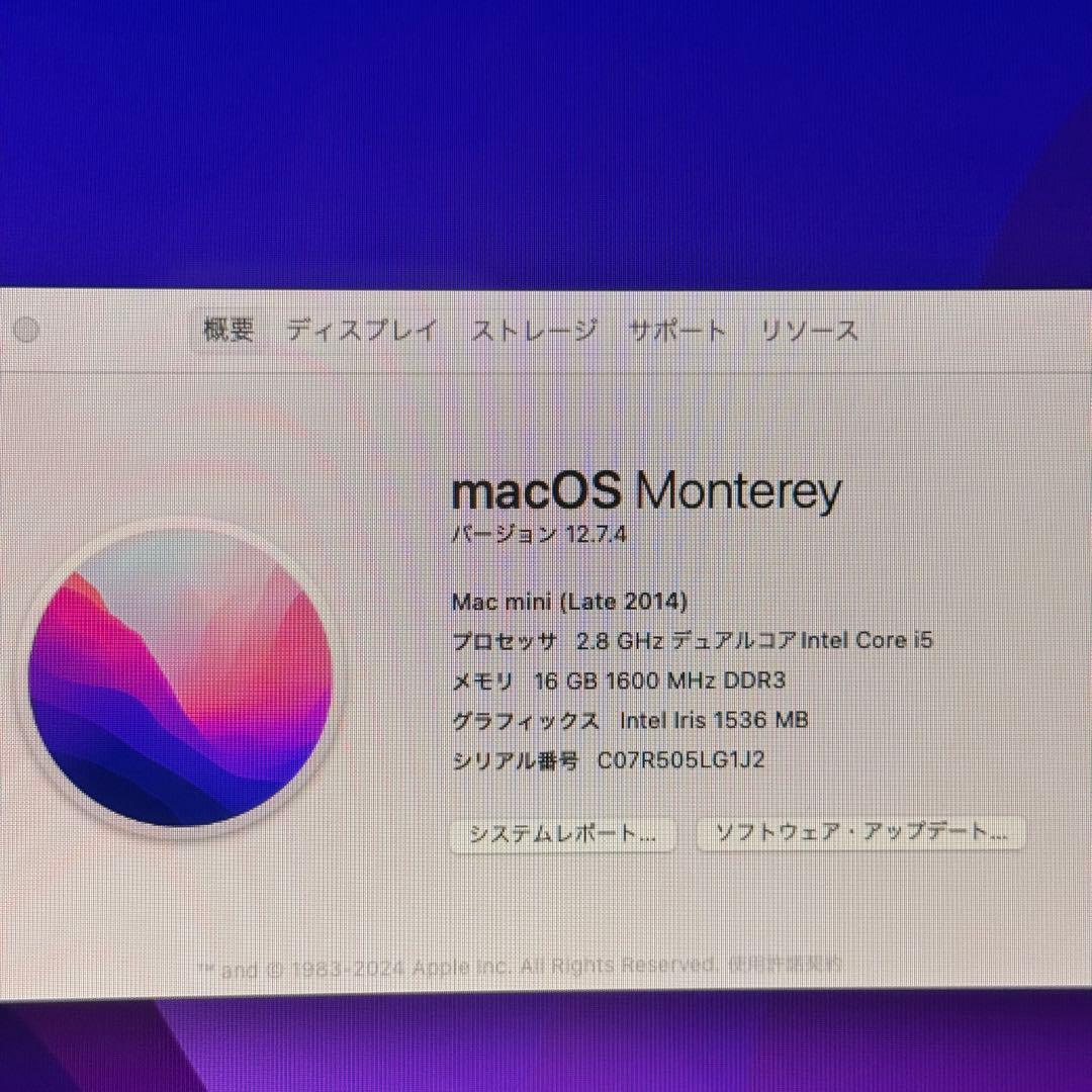 Macデスクトップ Apple Mac mini A1347 2014 i5/2.8G 16G 1T