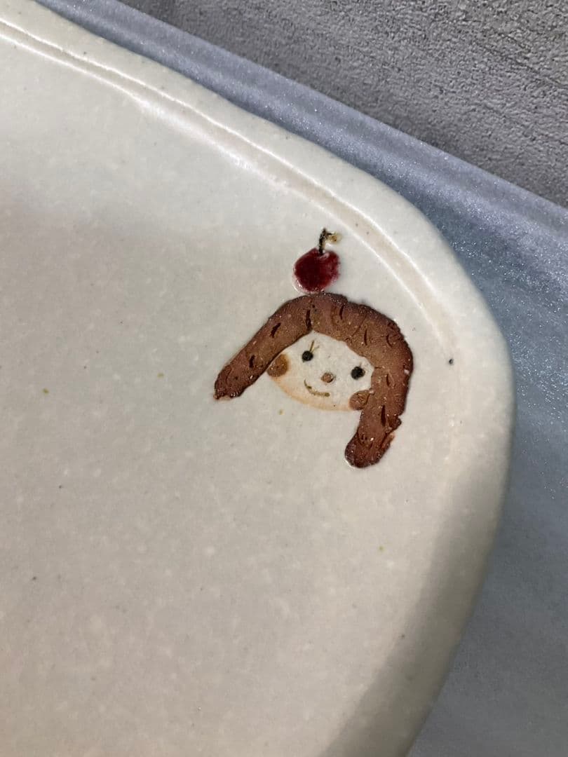 未使用　入手困難　山田裕恵　長皿　女の子　男の子　プレート　皿　食器　レア