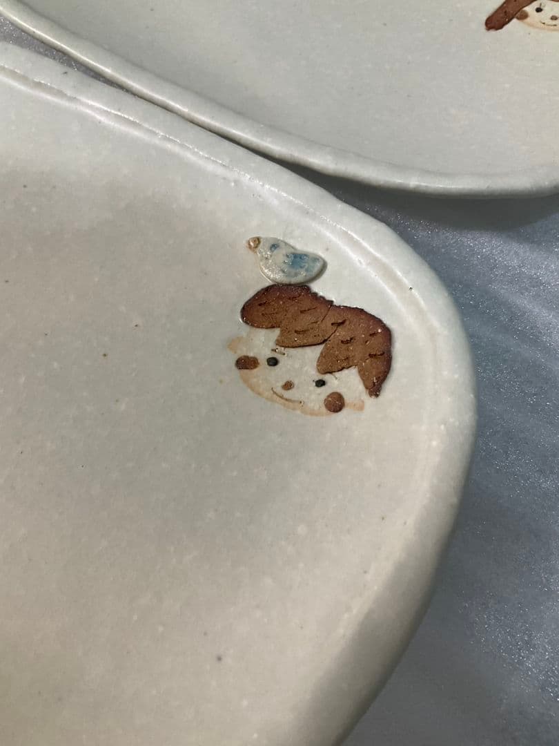 未使用　入手困難　山田裕恵　長皿　女の子　男の子　プレート　皿　食器　レア