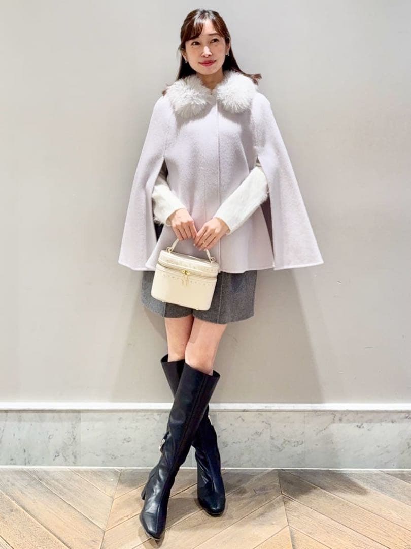 CELFORD セルフォード ファーティペットケープ LGRY ファーコート