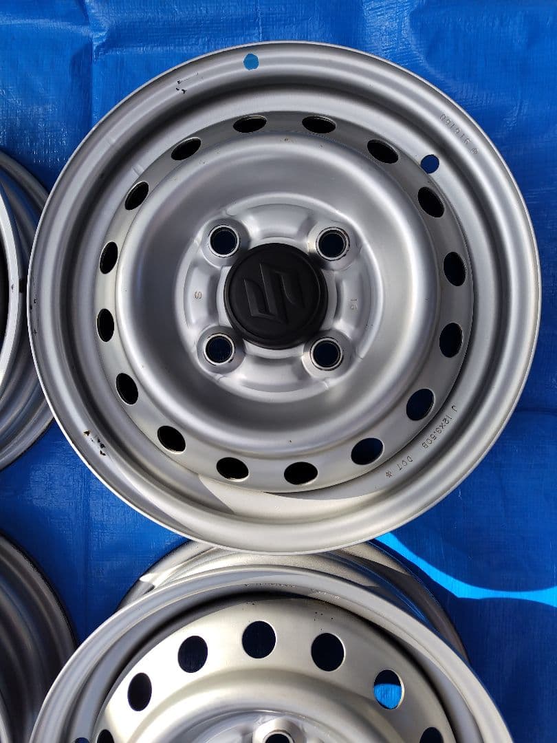 12インチ・スチールホイール4本、スズキ純正、4H-100㎜、送料込み