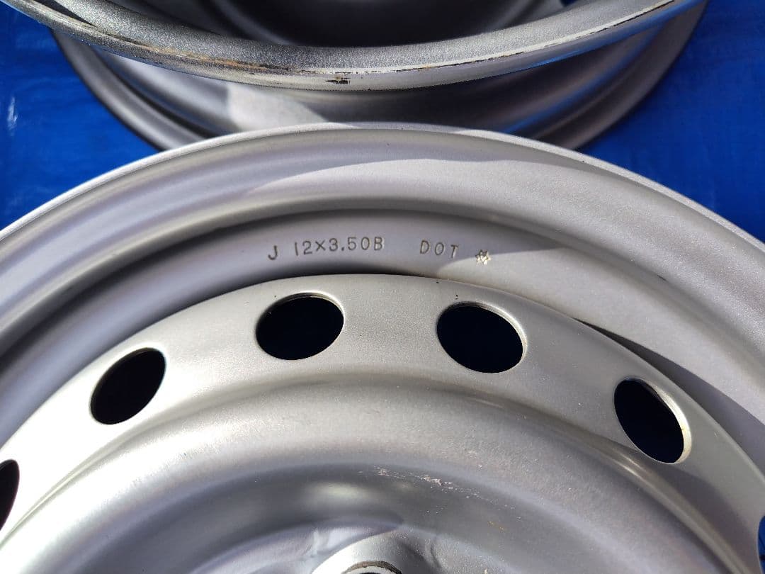 12インチ・スチールホイール4本、スズキ純正、4H-100㎜、送料込み