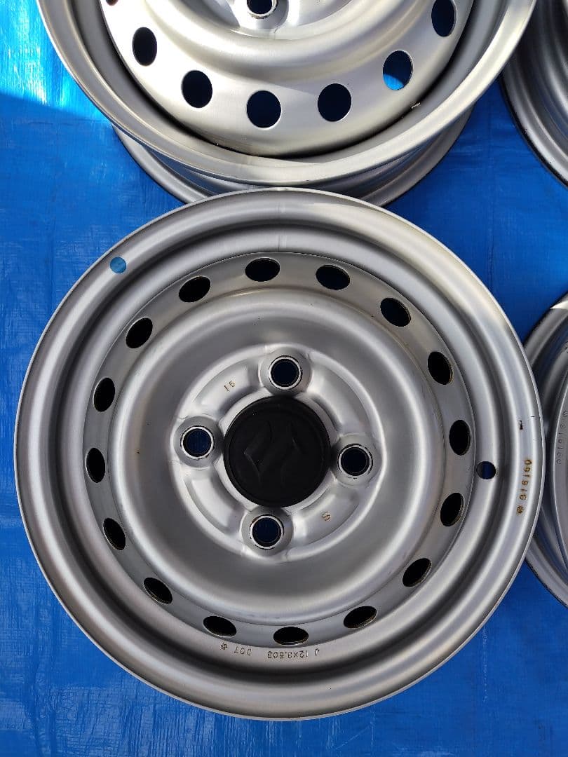 12インチ・スチールホイール4本、スズキ純正、4H-100㎜、送料込み