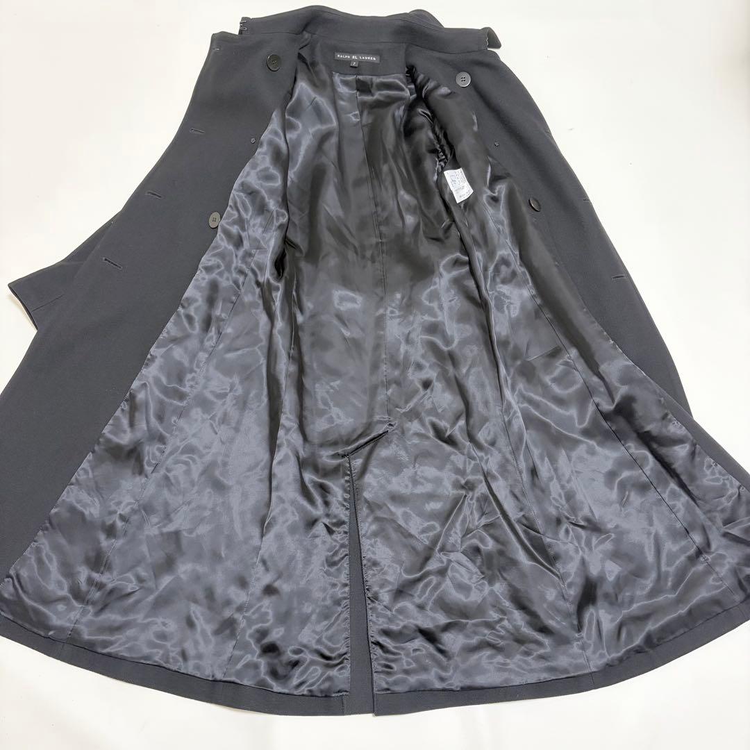 美品✨ラルフローレン ロングコート ヘリンボーン柄 ウール ステンカラーコート