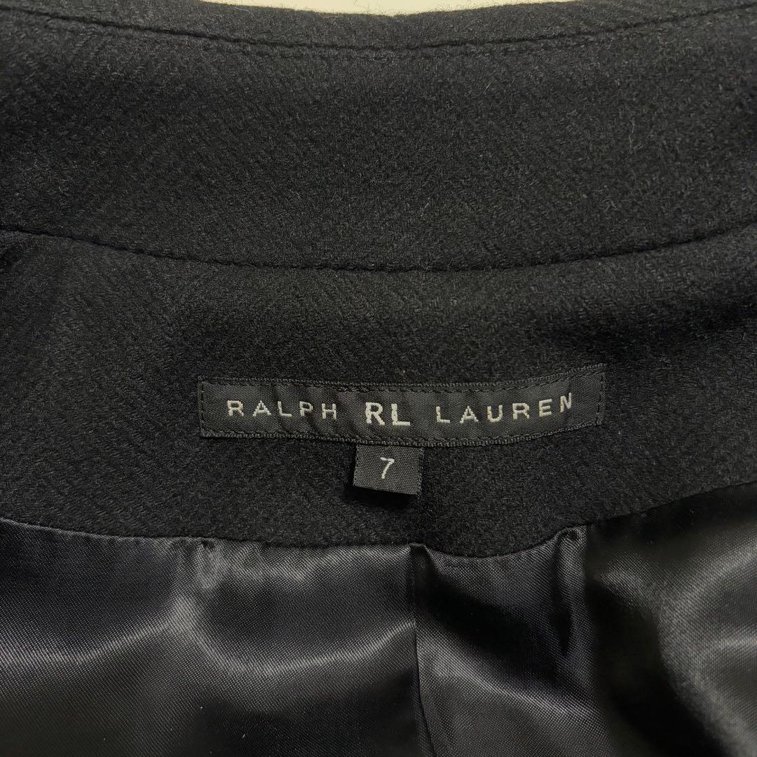 美品✨ラルフローレン ロングコート ヘリンボーン柄 ウール ステンカラーコート