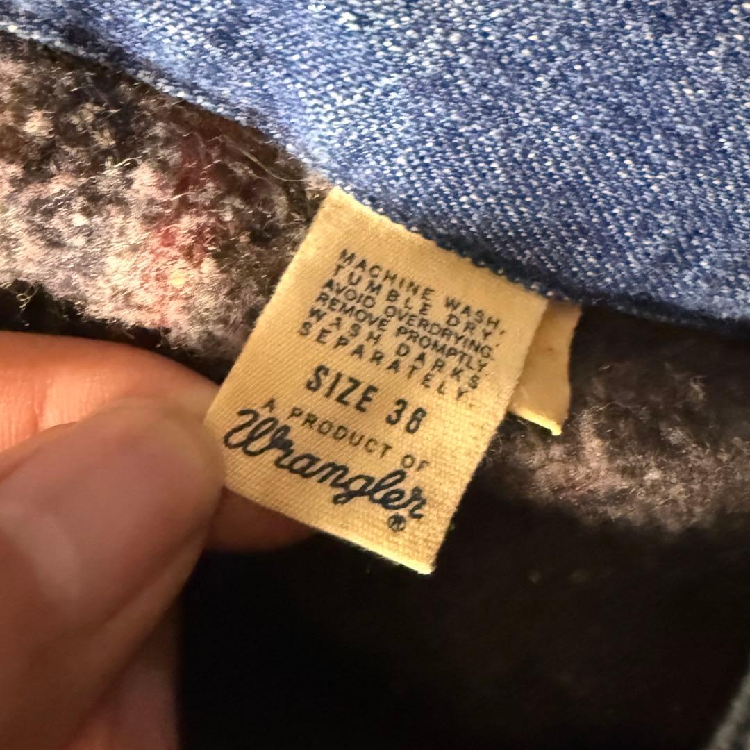 60〜70s Wrangler デニムカバーオール ブランケット付き サイズ36