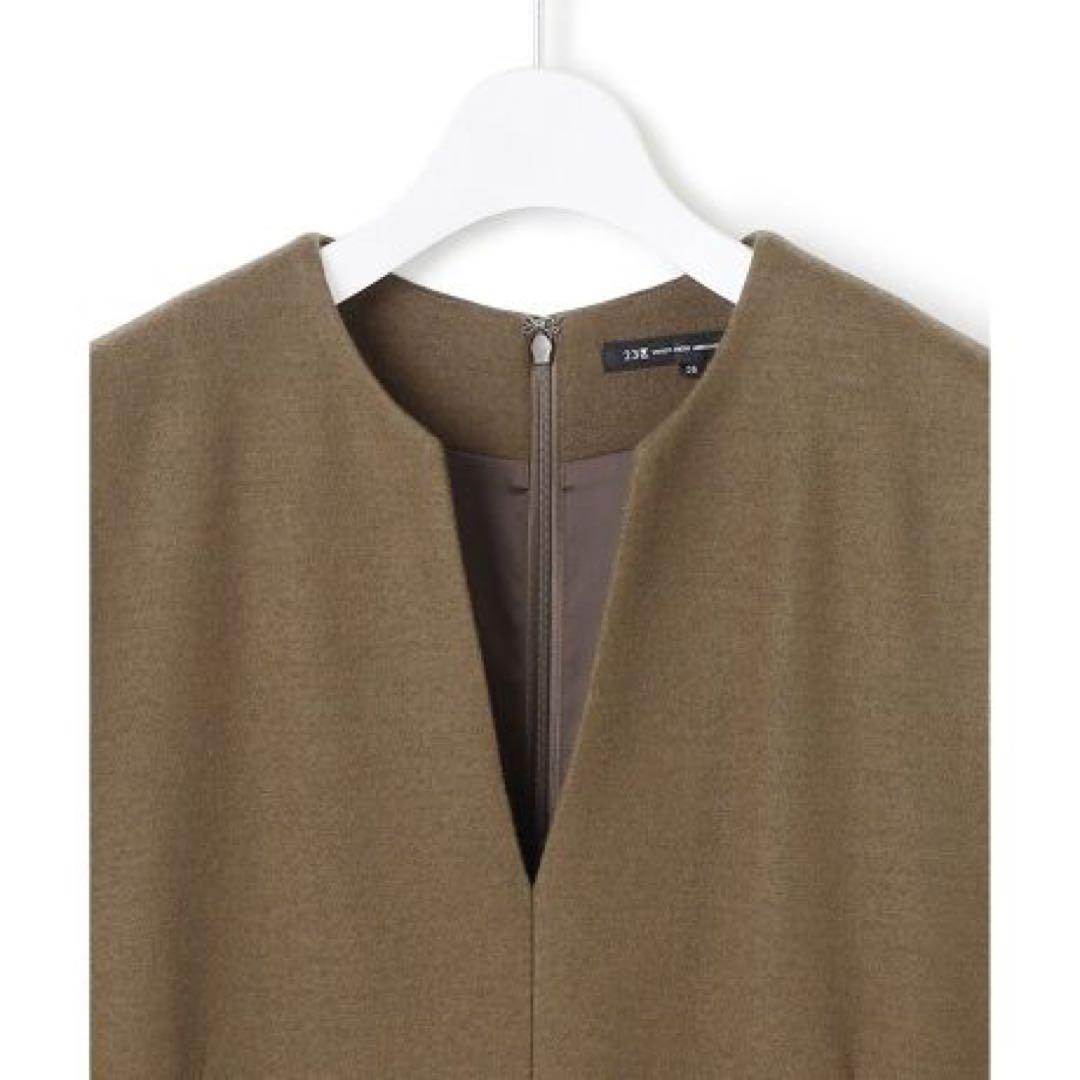 23区S【現行品】ウールミルドジャージー ボックスタック ジャンパースカート