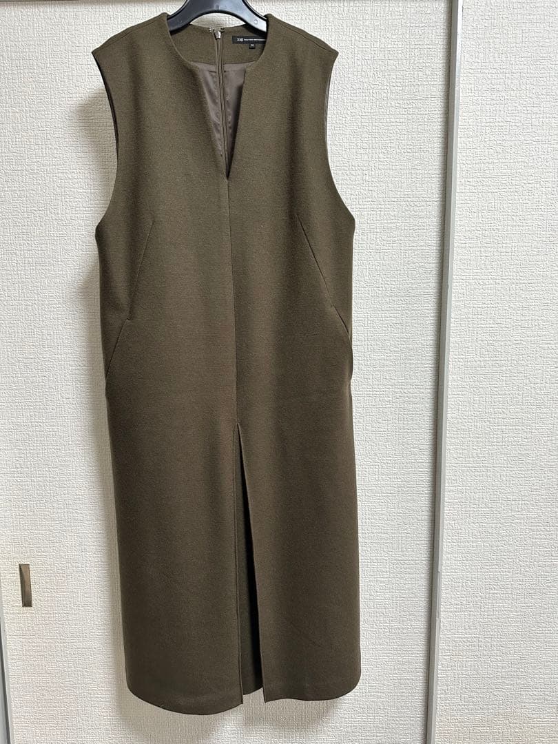 23区S【現行品】ウールミルドジャージー ボックスタック ジャンパースカート