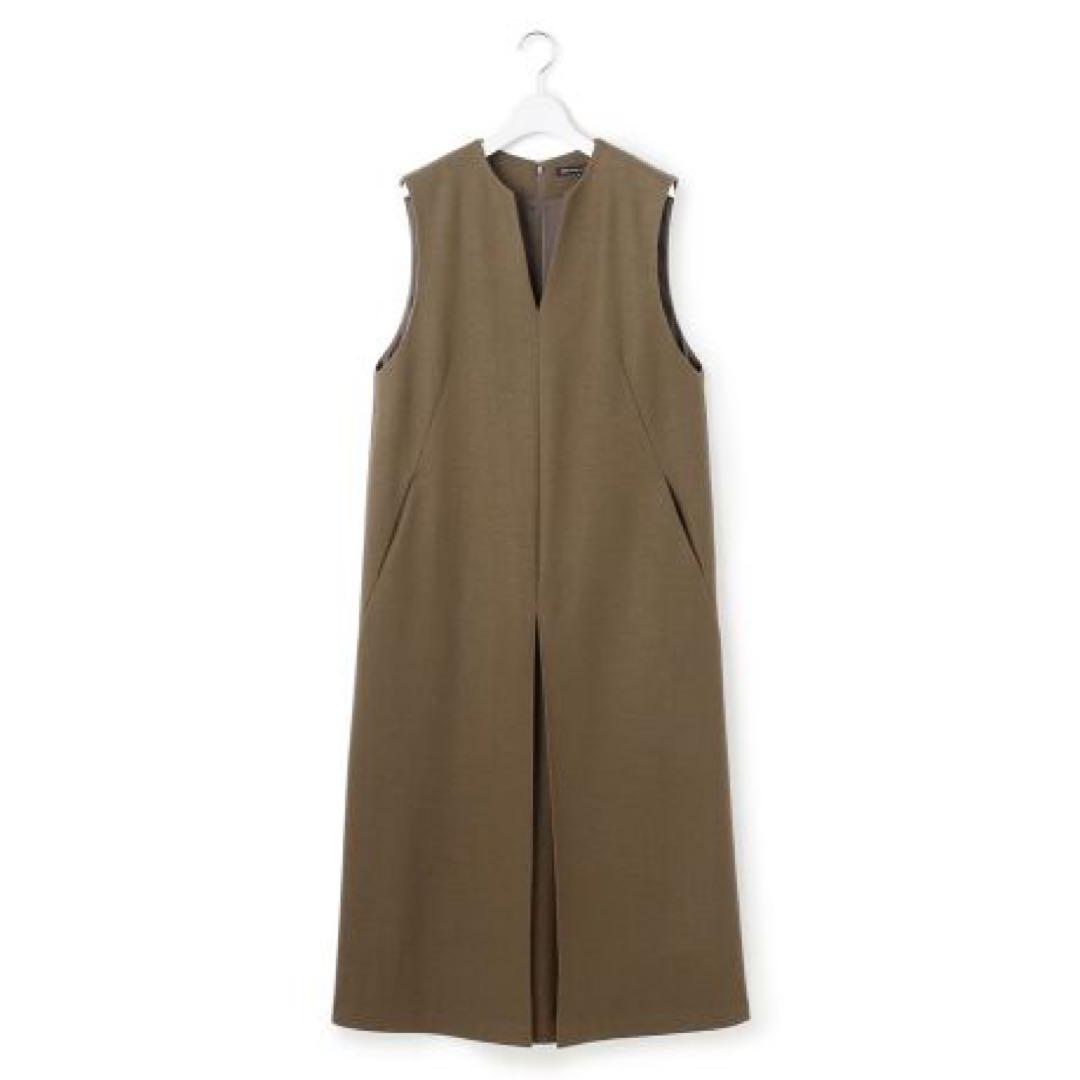 23区S【現行品】ウールミルドジャージー ボックスタック ジャンパースカート