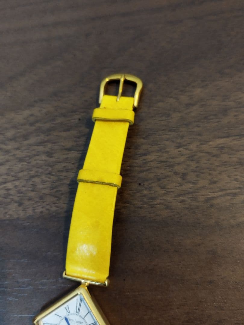 ●ピエールラニエ 腕時計 時計 クォーツ スクエア ひし形 ゴールド イエロー