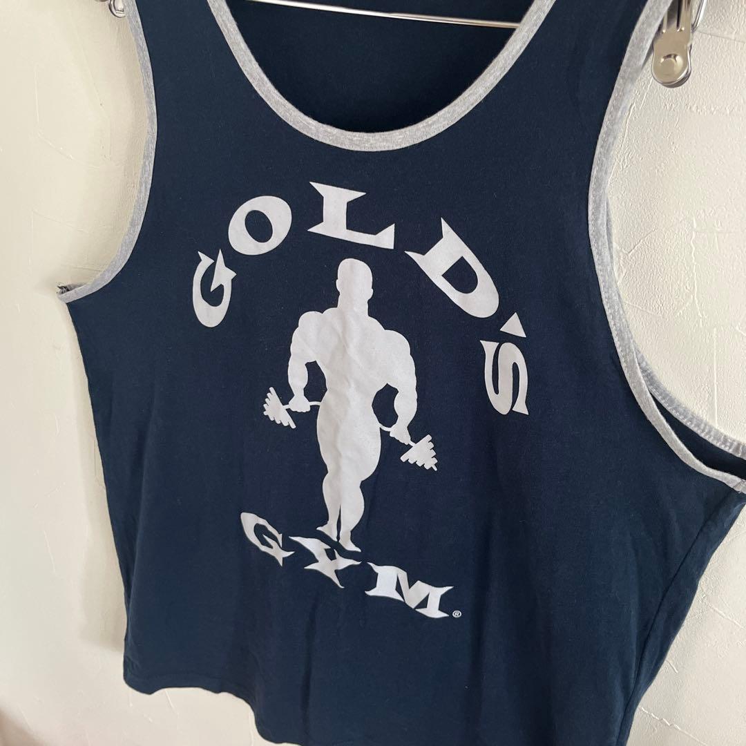 ゴールドジム　リンガータンクトップ　gold's gym ネイビー