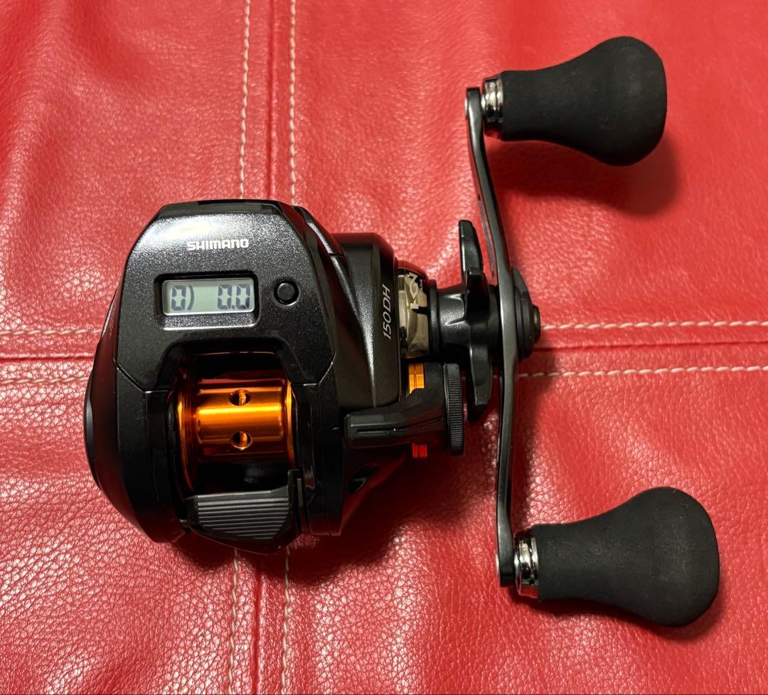 シマノ カウンター付　バルケッタFカスタム 150DH 箱付 パワーハンドル付き
