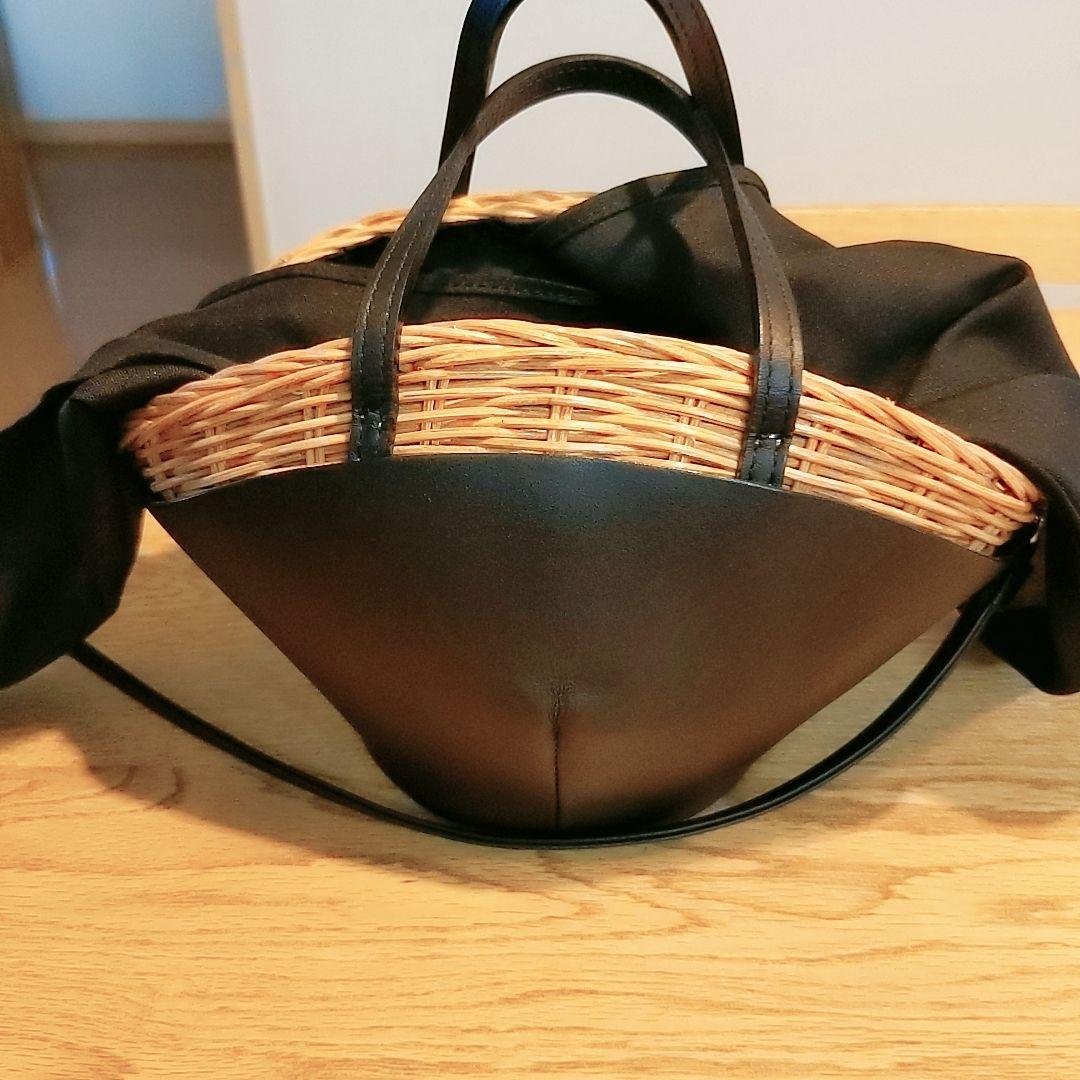 The Bagmati ウィッカー編み ラタン カウレザー 2way かごバッグ
