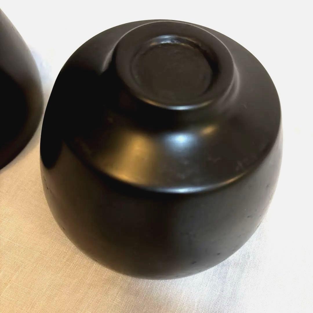 杉田明彦　漆器 筒形椀 汁椀 中 黒 ［未使用］2個
