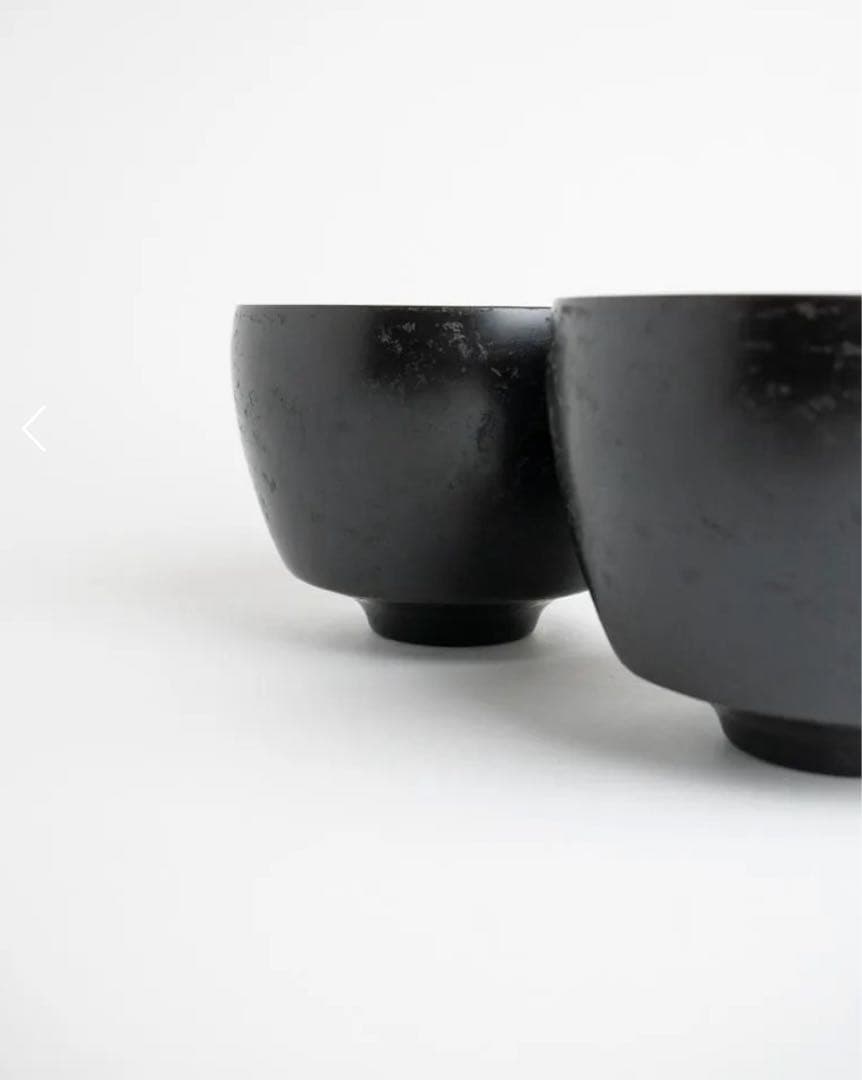 杉田明彦　漆器 筒形椀 汁椀 中 黒 ［未使用］2個