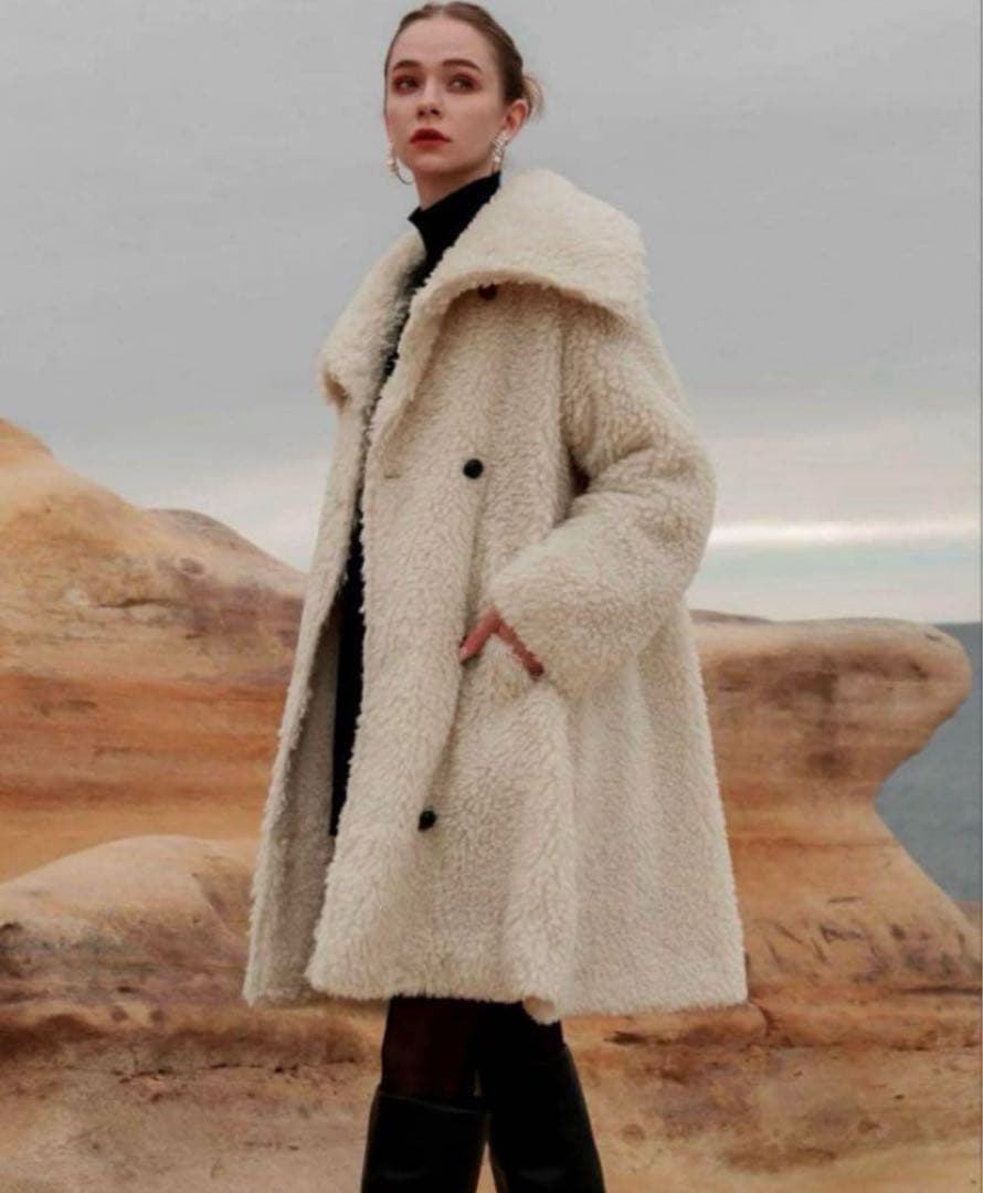 タイムセール！Acka. layered collar boa coat