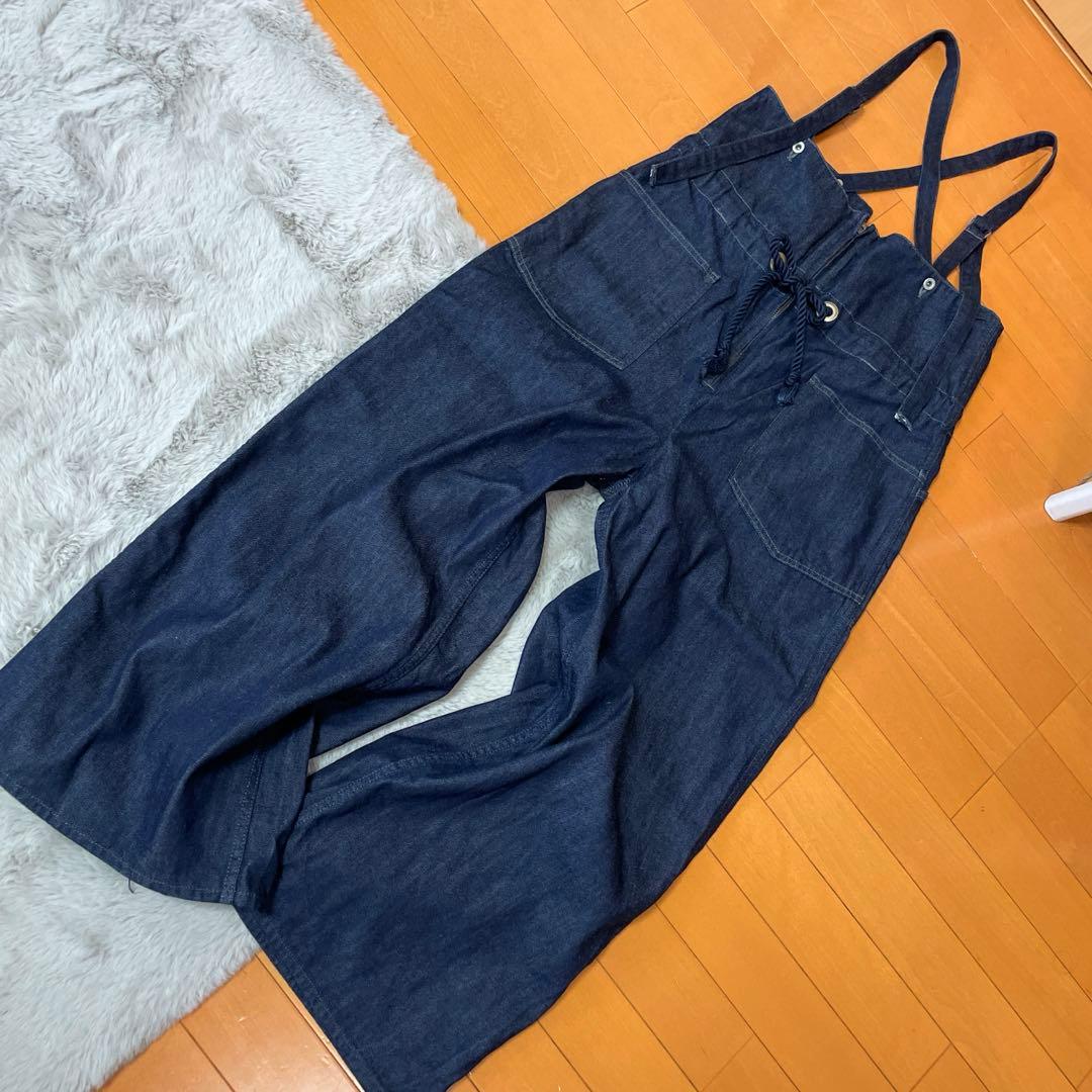 ジョンブル マリンパンツ　サスペンダーパンツ　オシャレ　大人サロペット