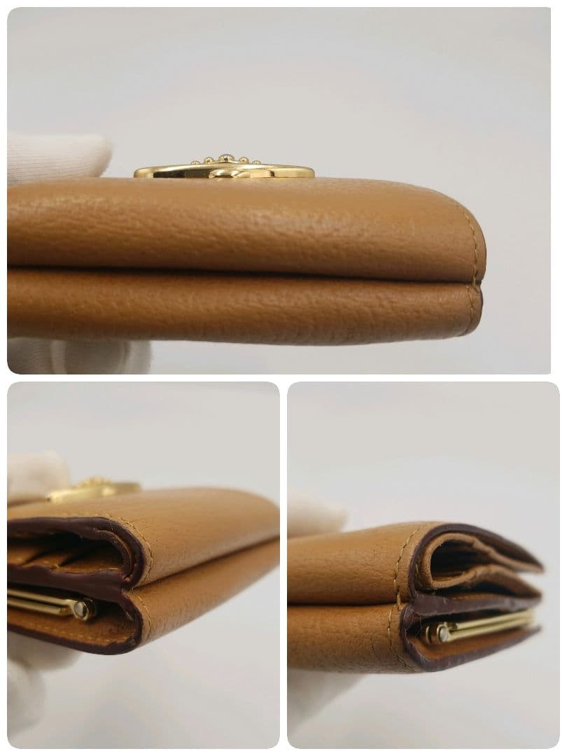 【美品】ヴィヴィアンウェストウッド　3つ折り財布　コンパクト　オーブ　がま口