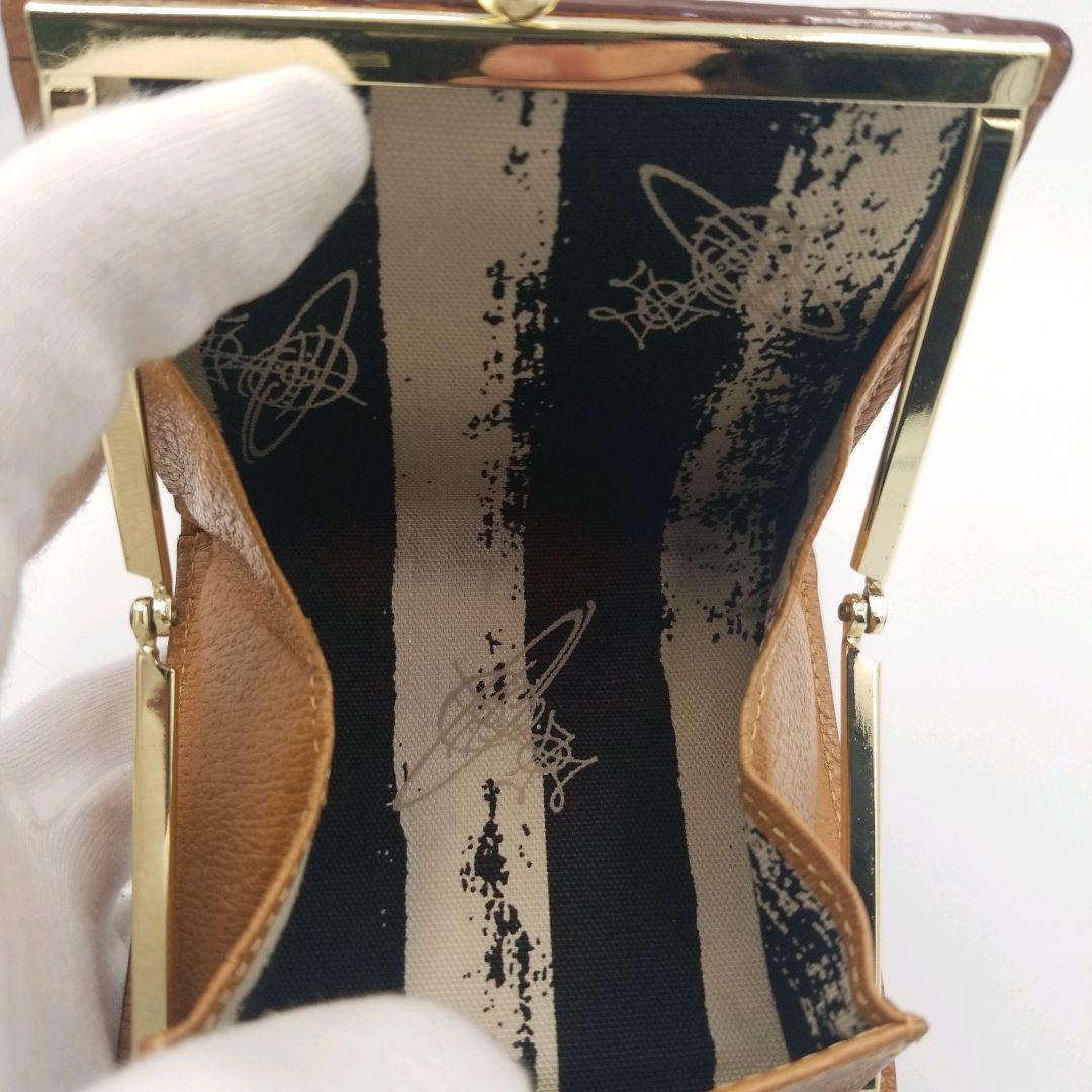 【美品】ヴィヴィアンウェストウッド　3つ折り財布　コンパクト　オーブ　がま口